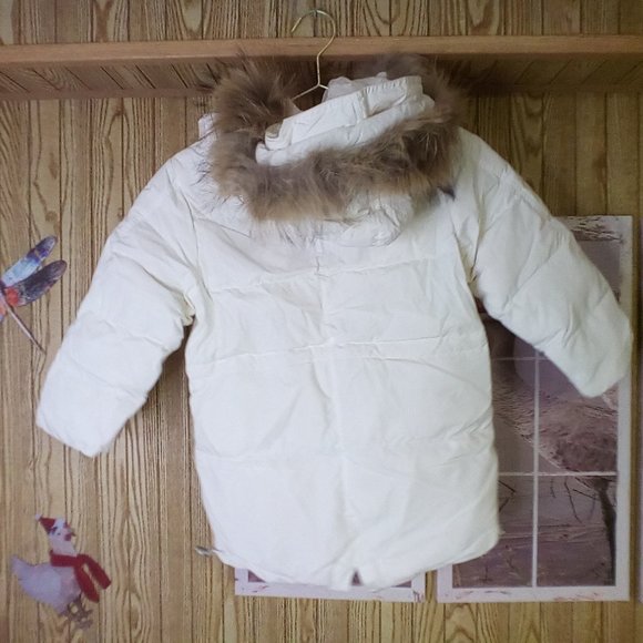 Hiheart Girls Fur Hooded Puffer Down Jacket Heavy Weight Down Coat Thicken Outer - Picture 3 of 6